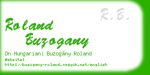 roland buzogany business card